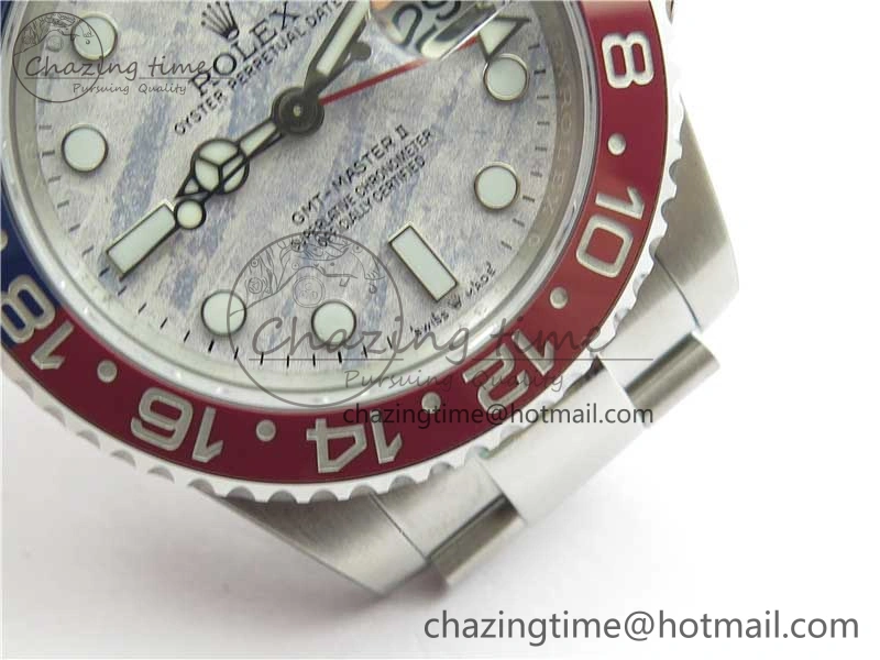 GMT Master II 126719 BLRO Red Blue Ceramic 316L Steel ROF Best Edition Meteorite Dial on SS Bracelet A SportInspired 2660
