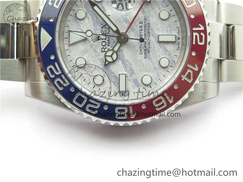 GMT Master II 126719 BLRO Red Blue Ceramic 316L Steel ROF Best Edition Meteorite Dial on SS Bracelet A SportInspired 2660