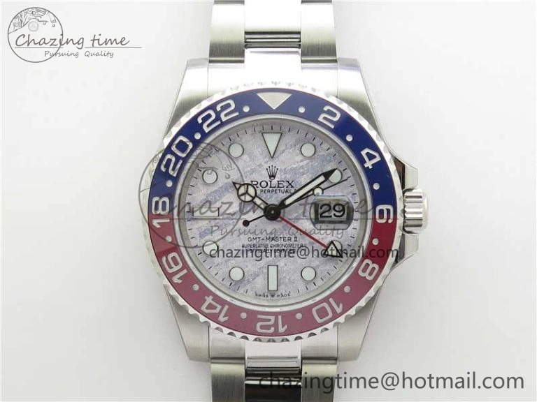 GMT Master II 126719 BLRO Red Blue Ceramic 316L Steel ROF Best Edition Meteorite Dial on SS Bracelet A SportInspired 2660