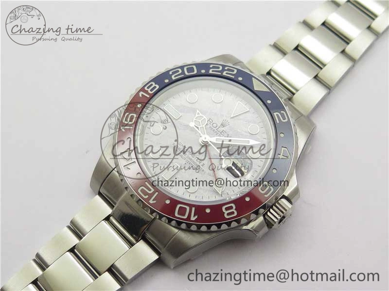 GMT Master II 126719 BLRO Red Blue Ceramic 316L Steel ROF Best Edition Meteorite Dial on SS Bracelet A SportInspired 2660