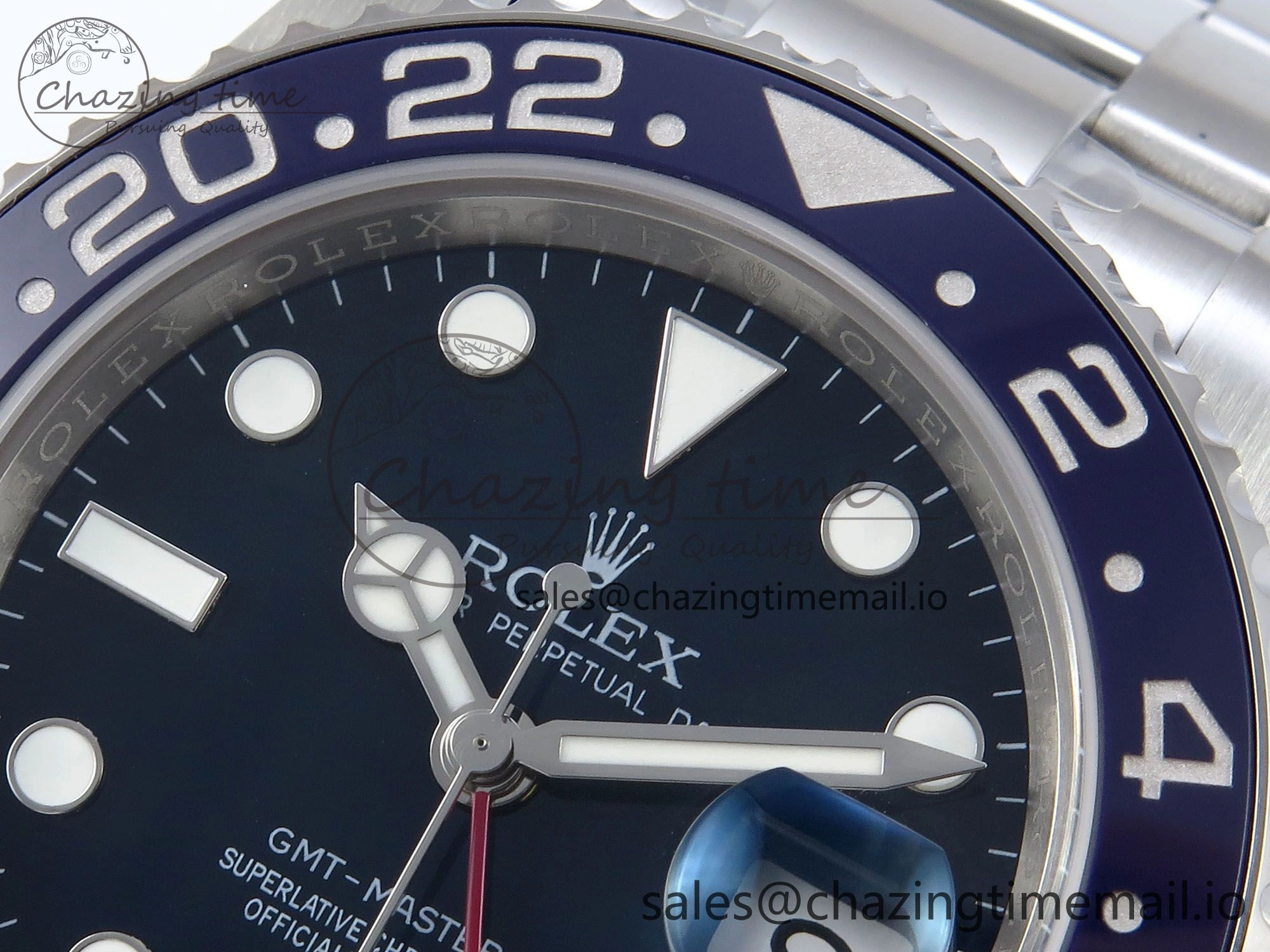GMT-Master II 126719 BLRO Red Blue Ceramic 904L Steel EWE 1:1 Best Edition Blue Dial on Oyster Strap EWE3285 V Vibrant 815