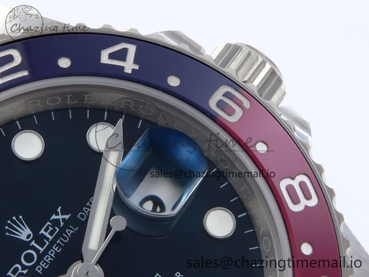 GMT-Master II 126719 BLRO Red Blue Ceramic 904L Steel EWE 1:1 Best Edition Blue Dial on Oyster Strap EWE3285 V Vibrant 815