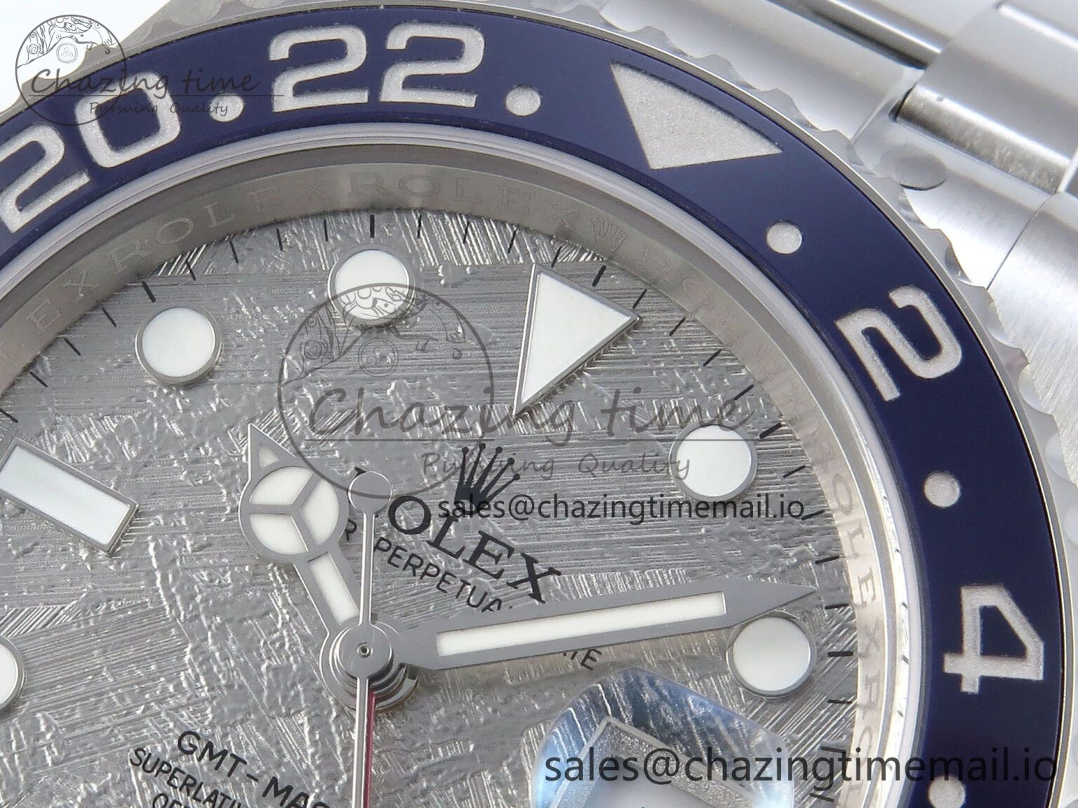 GoodFit GMT-Master II 126719 BLRO Red Blue Ceramic 904L Steel EWE 1:1 Best Edition Meteorite on Oyster Strap EWE3285 V 813