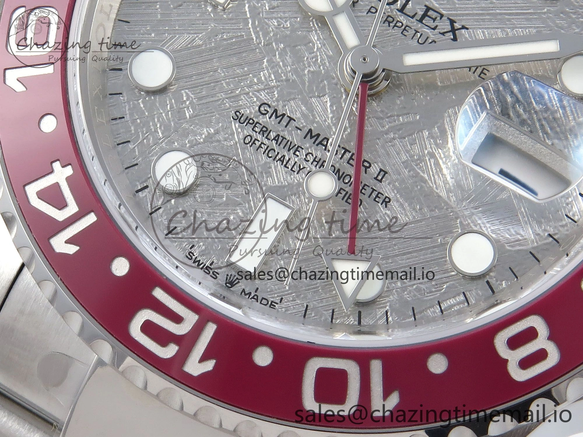 GoodFit GMT-Master II 126719 BLRO Red Blue Ceramic 904L Steel EWE 1:1 Best Edition Meteorite on Oyster Strap EWE3285 V 813