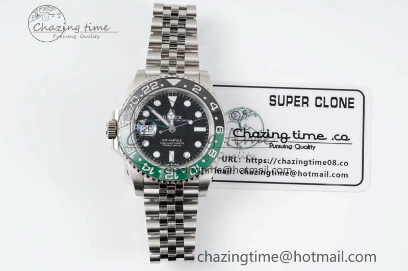 GMT Master II 126720 VTNR 904L SS Clean Factory 1:1 Best Edition on Jubilee Bracelet VR3186 CHS FlexibleFit 2374