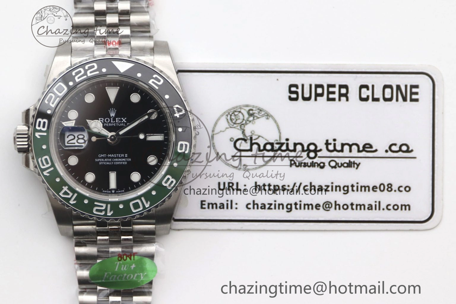 WaterResistant GMT Master II 126720 VTNR LHD 904L SS TW+ Best Edition on Jubilee Bracelet VR3285 CHS 1982