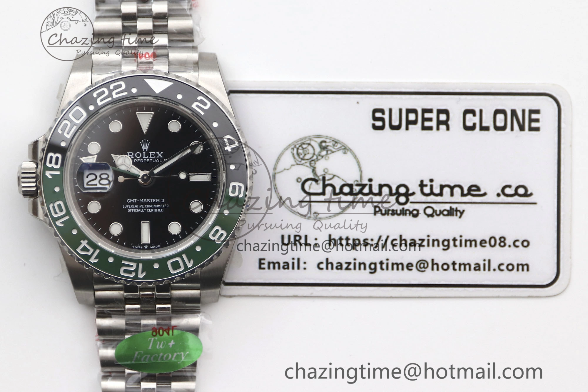 WaterResistant GMT Master II 126720 VTNR LHD 904L SS TW+ Best Edition on Jubilee Bracelet VR3285 CHS 1982