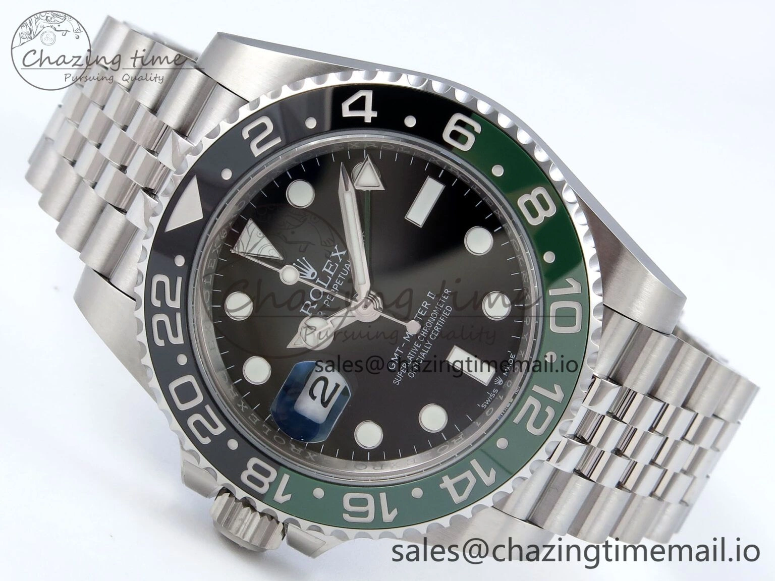 GMT Master II 126720 VTNR LHD 904L Steel EWE 1:1 Best Edition on Jubilee Strap EWE3285 V WeatherProof 816