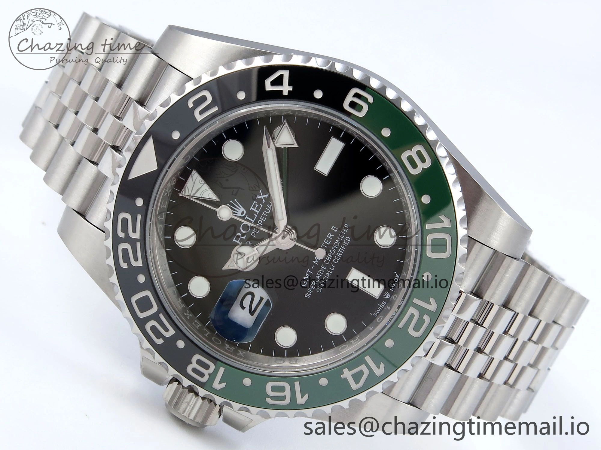 GMT Master II 126720 VTNR LHD 904L Steel EWE 1:1 Best Edition on Jubilee Strap EWE3285 V WeatherProof 816