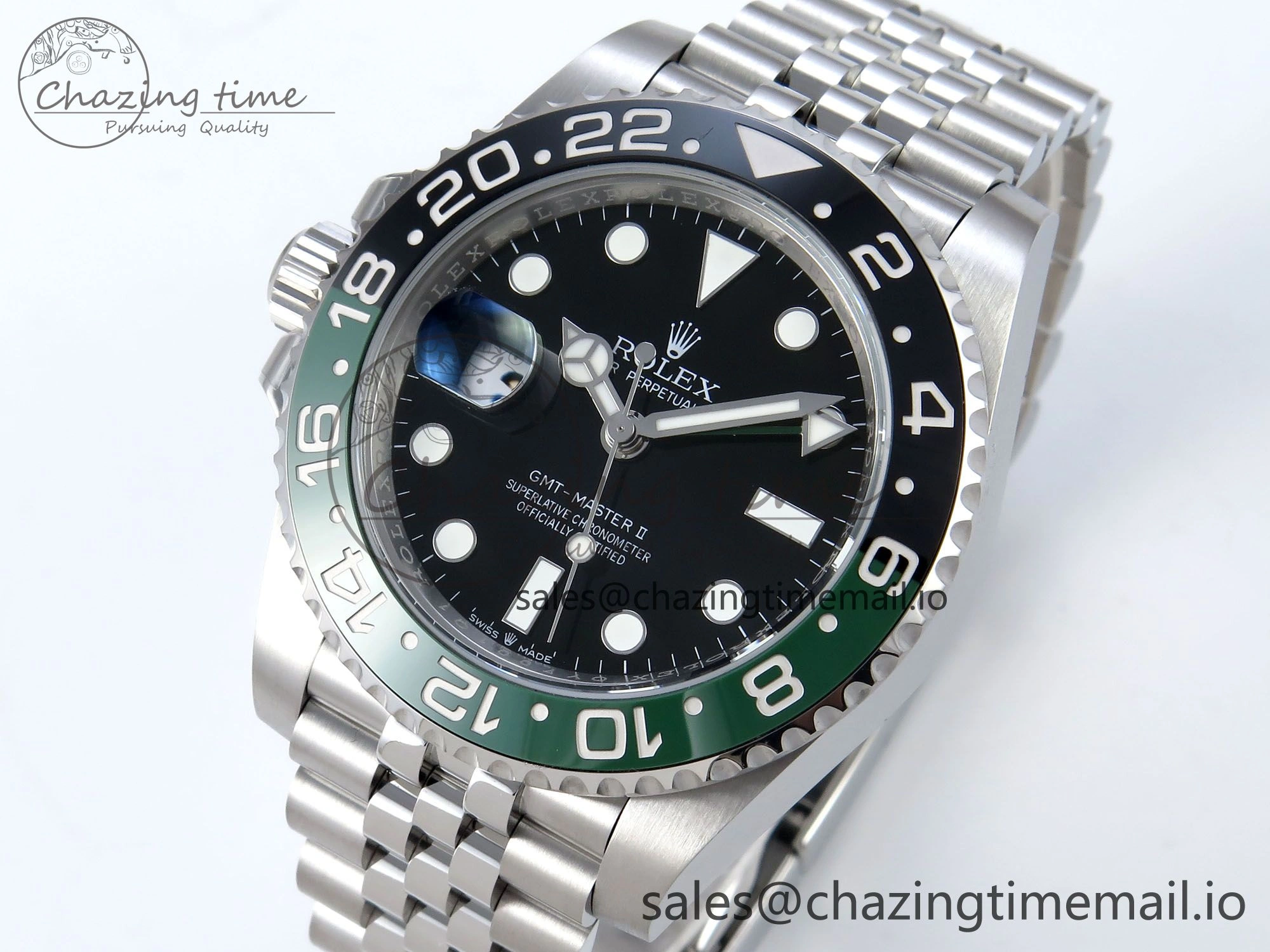 GMT Master II 126720 VTNR LHD 904L Steel EWE 1:1 Best Edition on Jubilee Strap EWE3285 V WeatherProof 816
