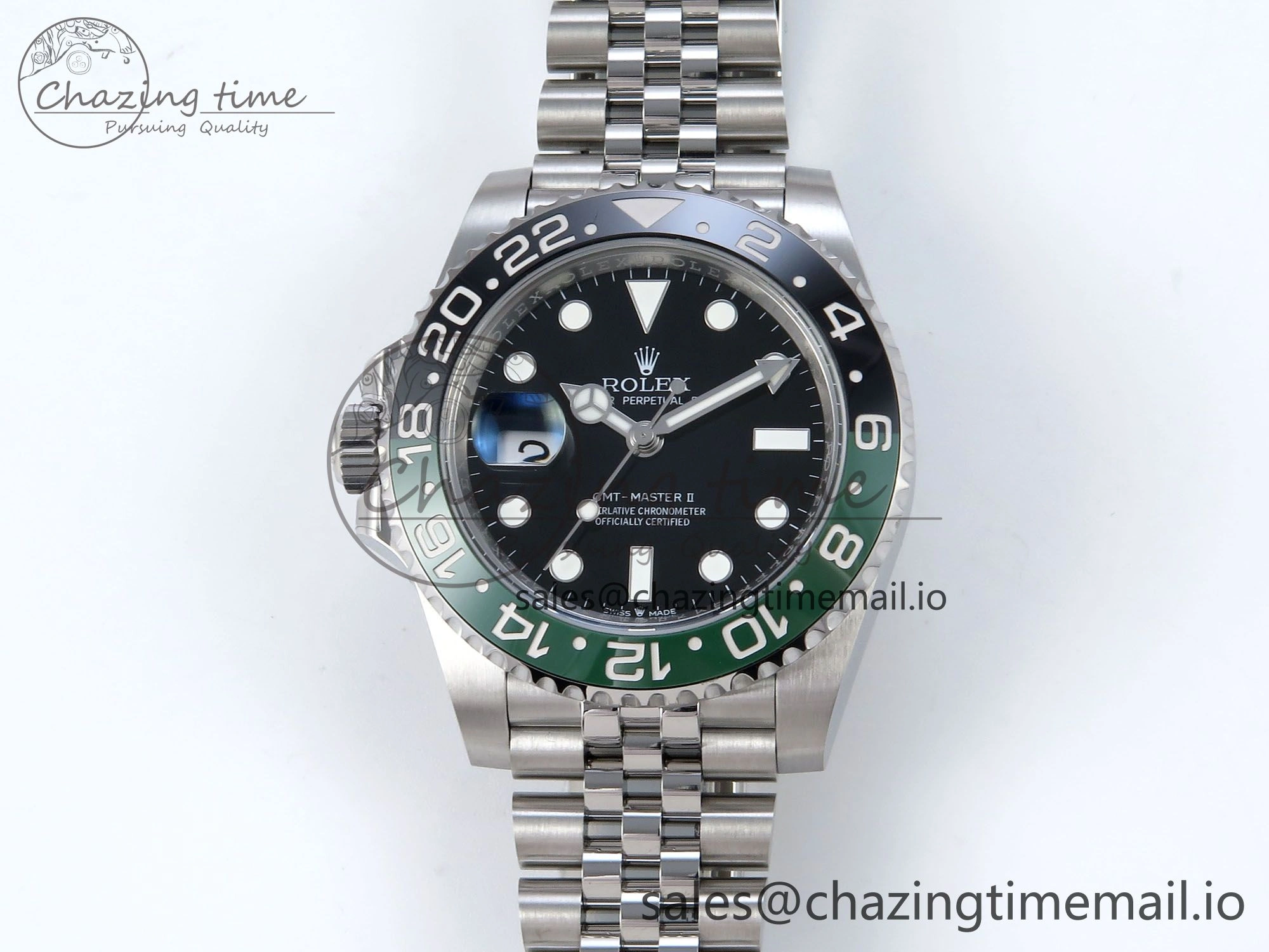 GMT Master II 126720 VTNR LHD 904L Steel EWE 1:1 Best Edition on Jubilee Strap EWE3285 V WeatherProof 816