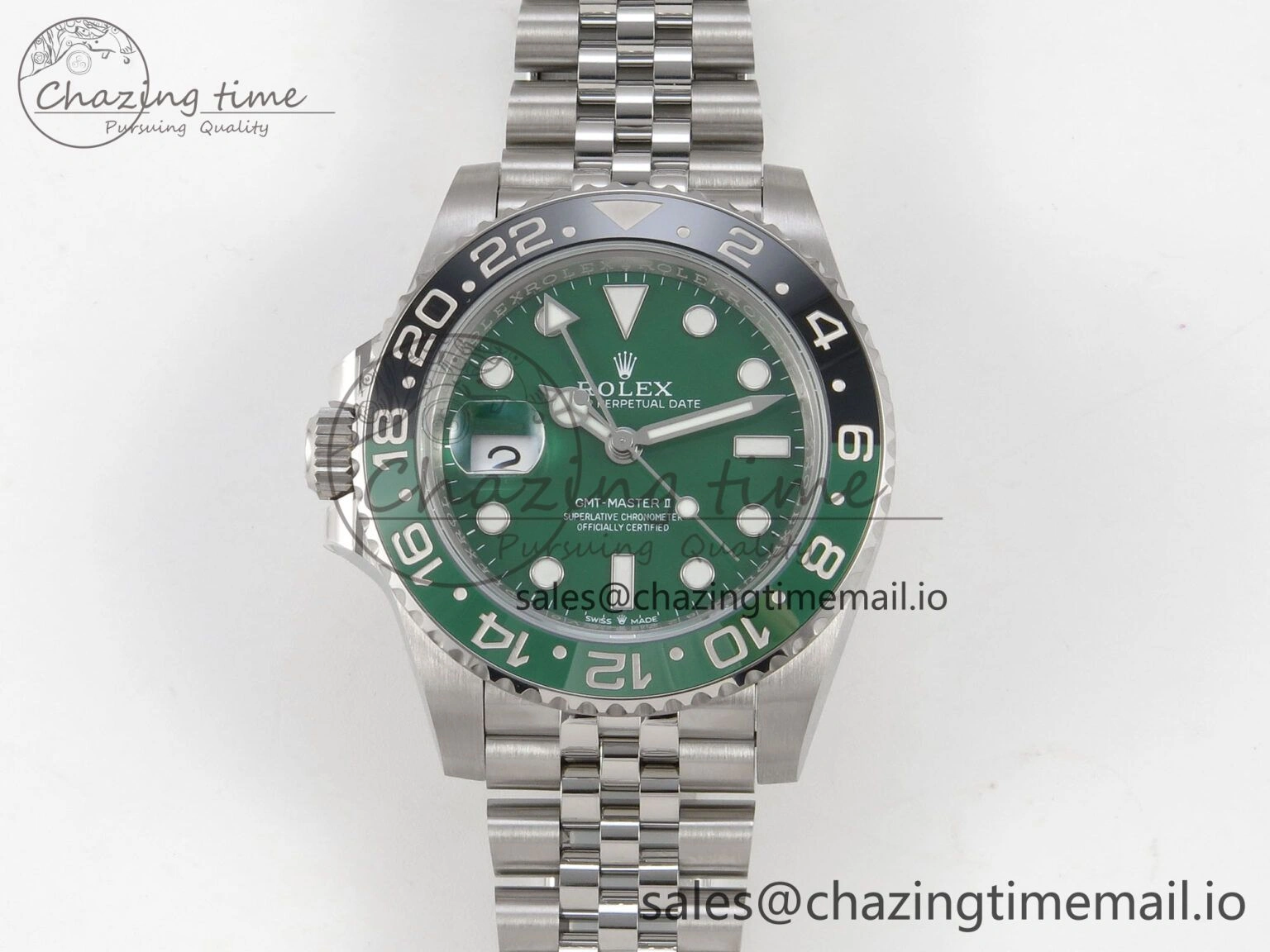 Comfortable GMT-Master II 126729 VTNR ARF 1:1 Best Edition Green Dial On SS Jubilee Bracelet SH3285 CHS 173