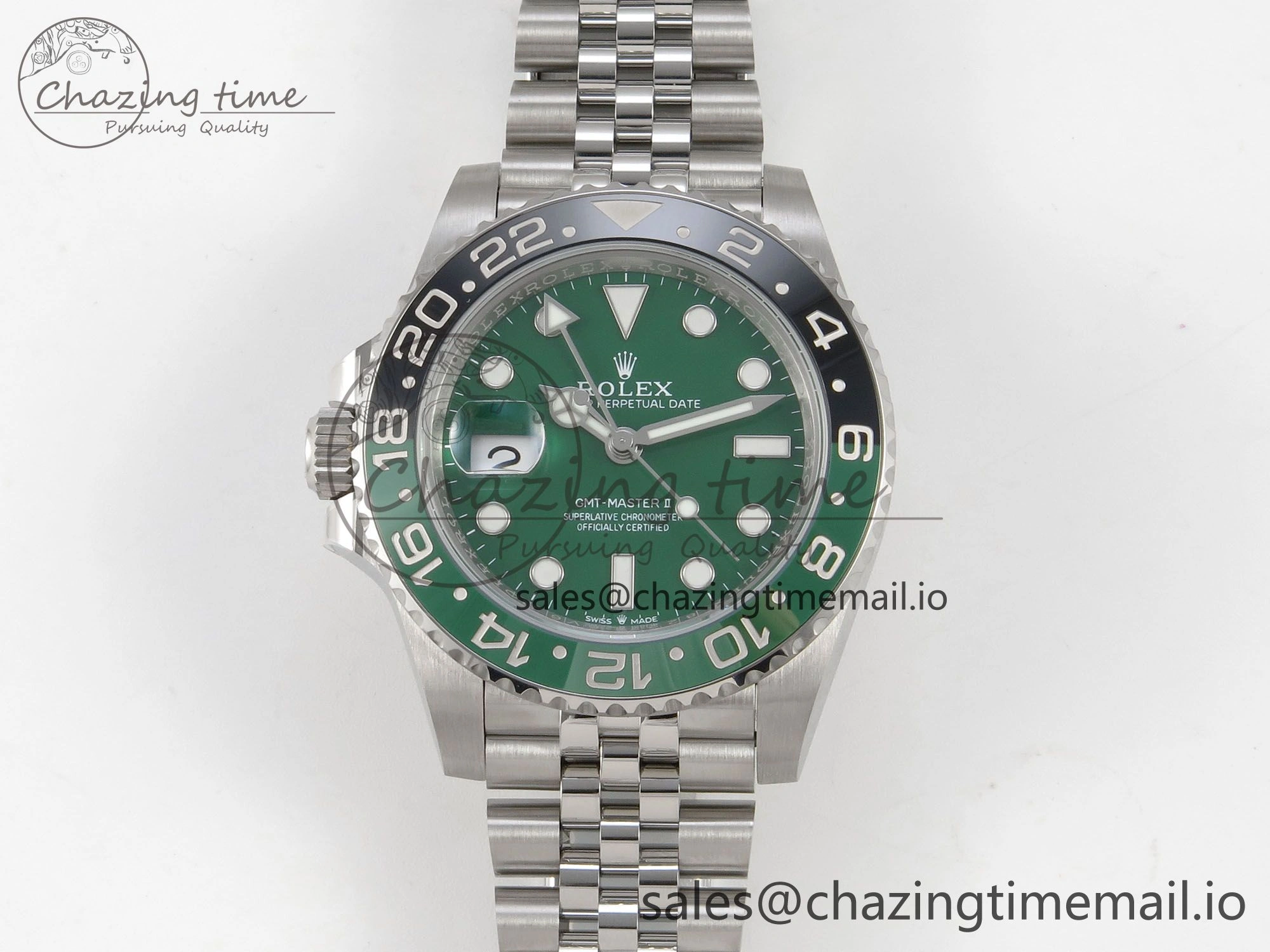 Comfortable GMT-Master II 126729 VTNR ARF 1:1 Best Edition Green Dial On SS Jubilee Bracelet SH3285 CHS 173
