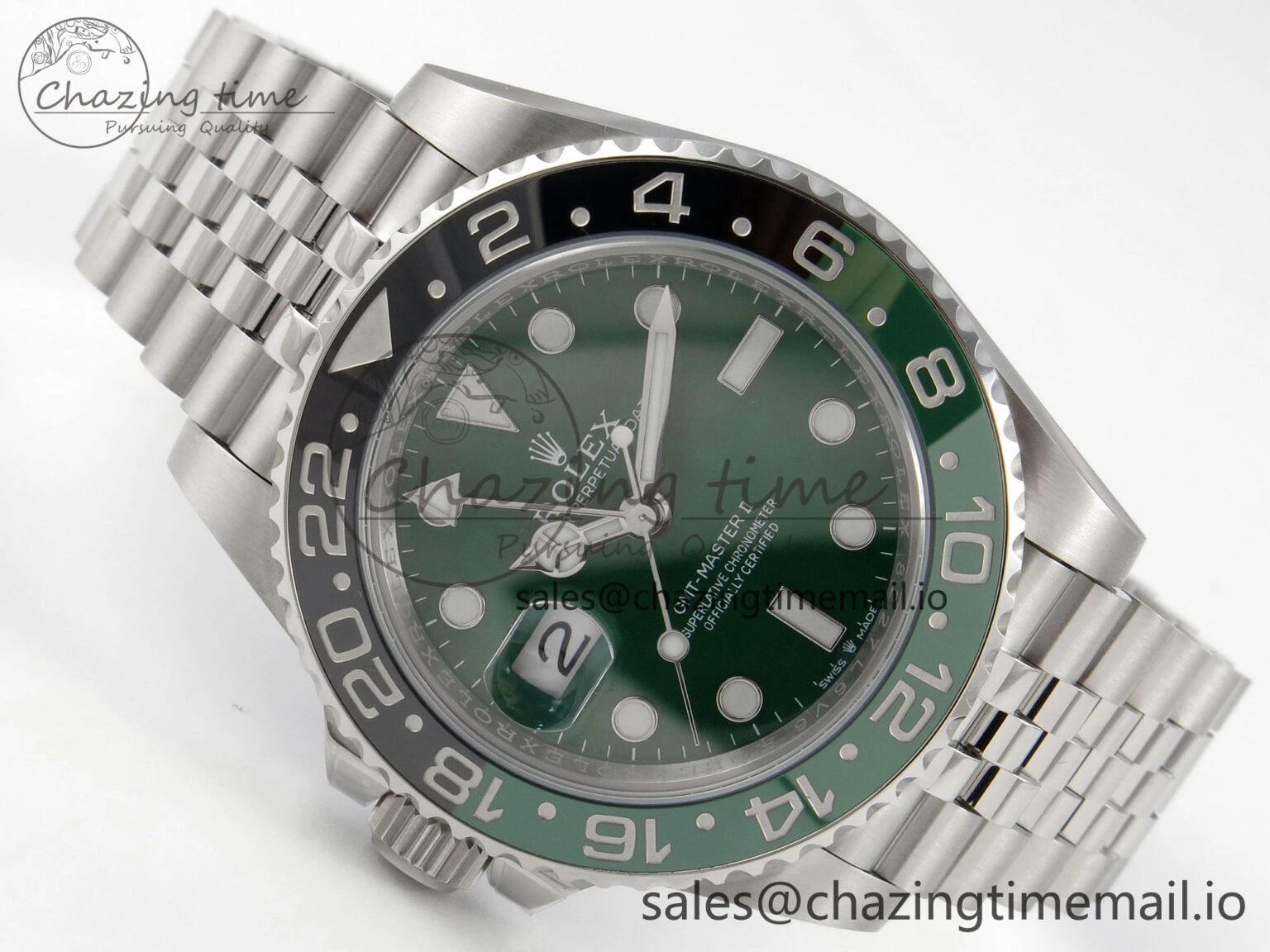Comfortable GMT-Master II 126729 VTNR ARF 1:1 Best Edition Green Dial On SS Jubilee Bracelet SH3285 CHS 173