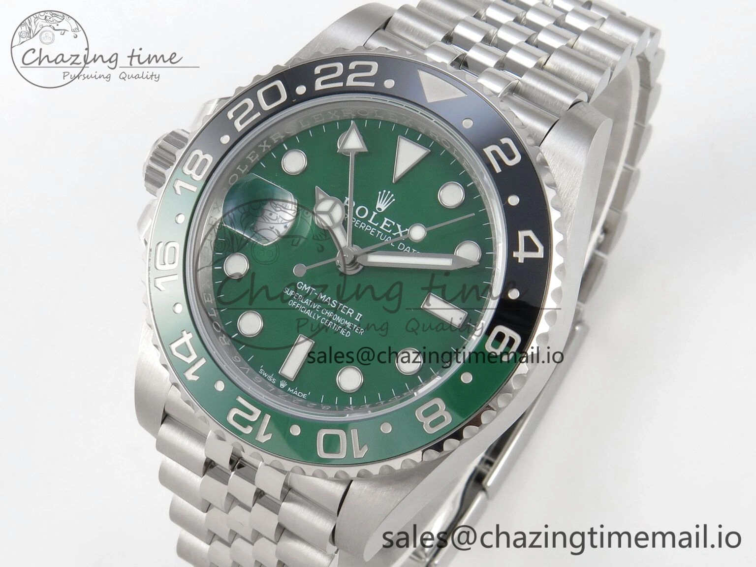 Comfortable GMT-Master II 126729 VTNR ARF 1:1 Best Edition Green Dial On SS Jubilee Bracelet SH3285 CHS 173