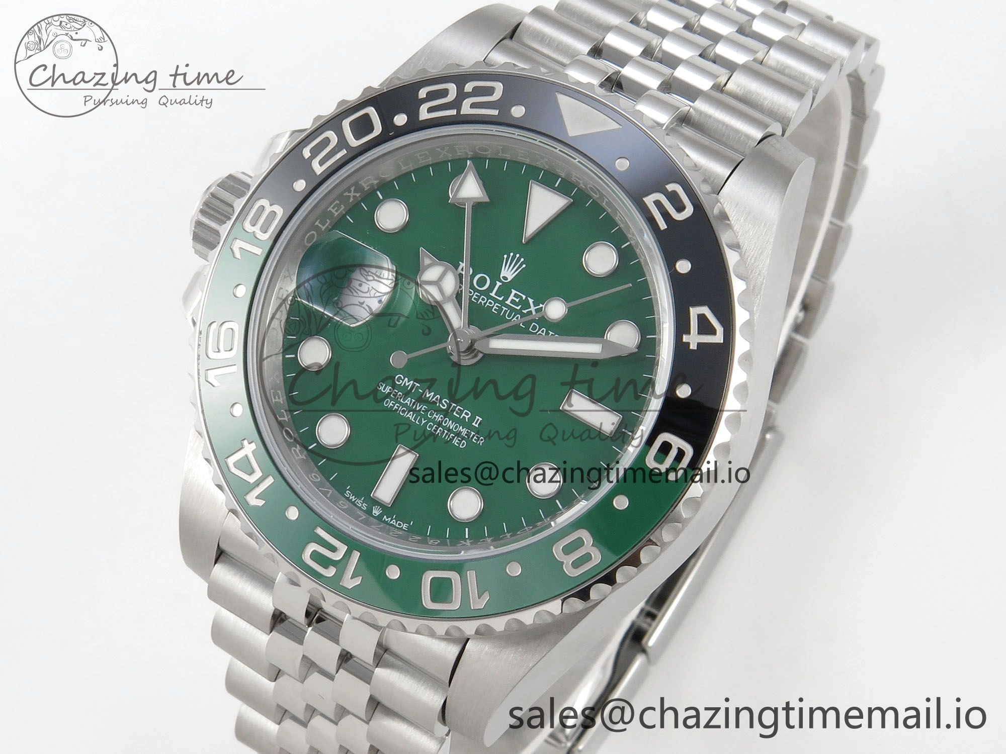 Comfortable GMT-Master II 126729 VTNR ARF 1:1 Best Edition Green Dial On SS Jubilee Bracelet SH3285 CHS 173