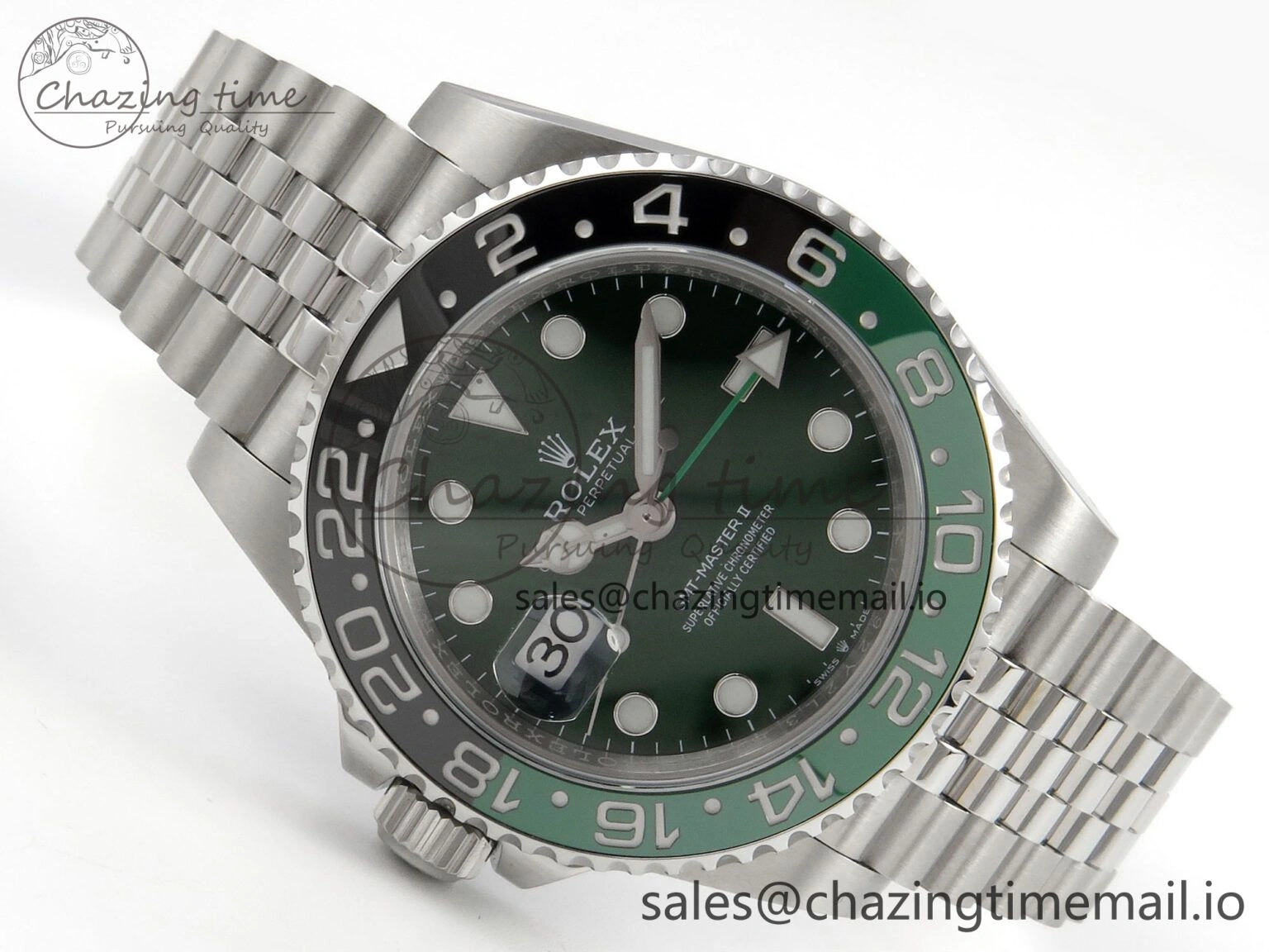 Practical GMT-Master II 126729 VTNR Green Black Ceramic 904L 3EF 1:1 Best Edition on Jubilee Bracelet SH3285 CHS 155
