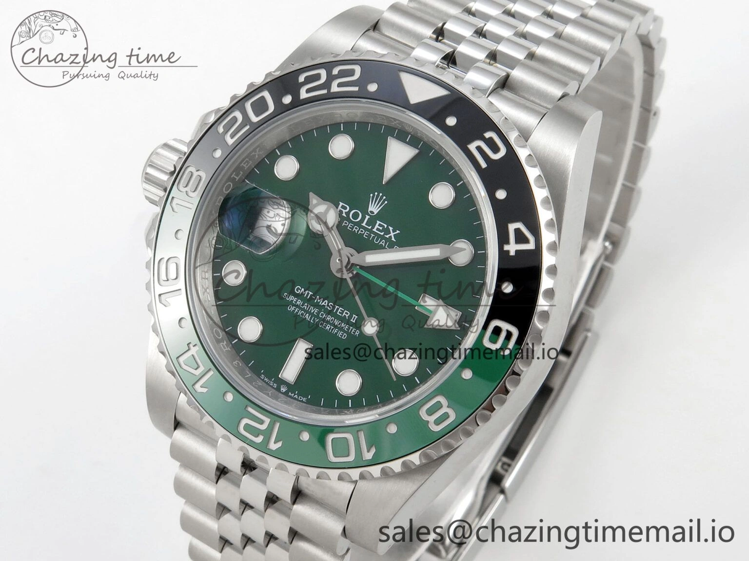 Practical GMT-Master II 126729 VTNR Green Black Ceramic 904L 3EF 1:1 Best Edition on Jubilee Bracelet SH3285 CHS 155