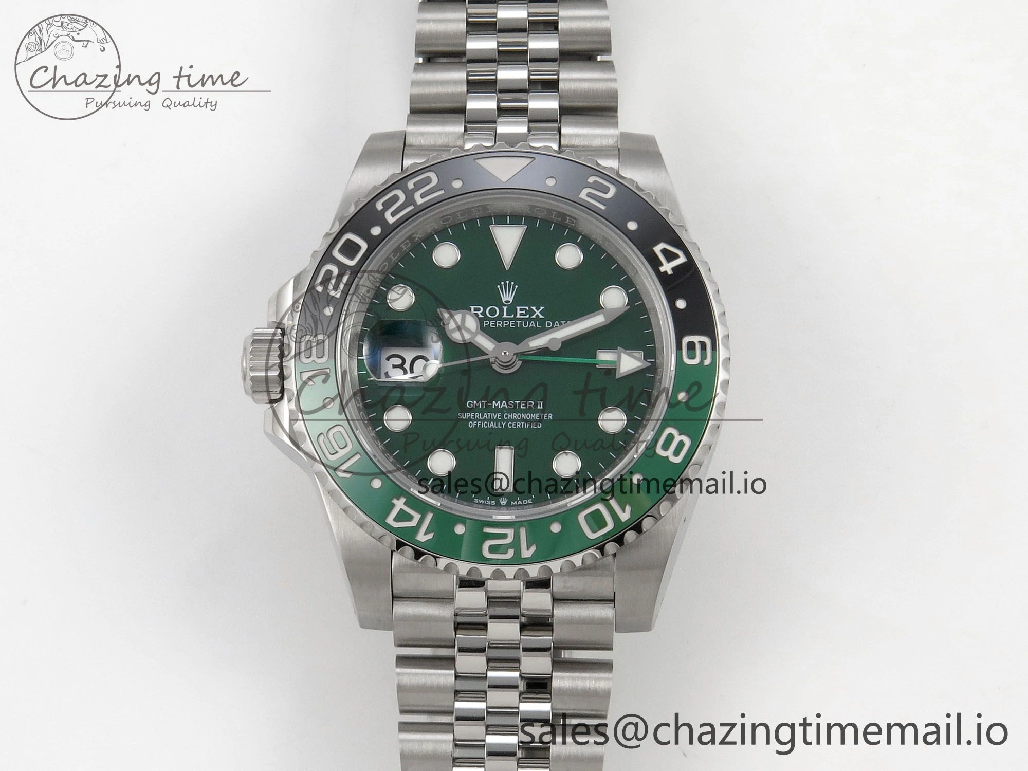 Practical GMT-Master II 126729 VTNR Green Black Ceramic 904L 3EF 1:1 Best Edition on Jubilee Bracelet SH3285 CHS 155