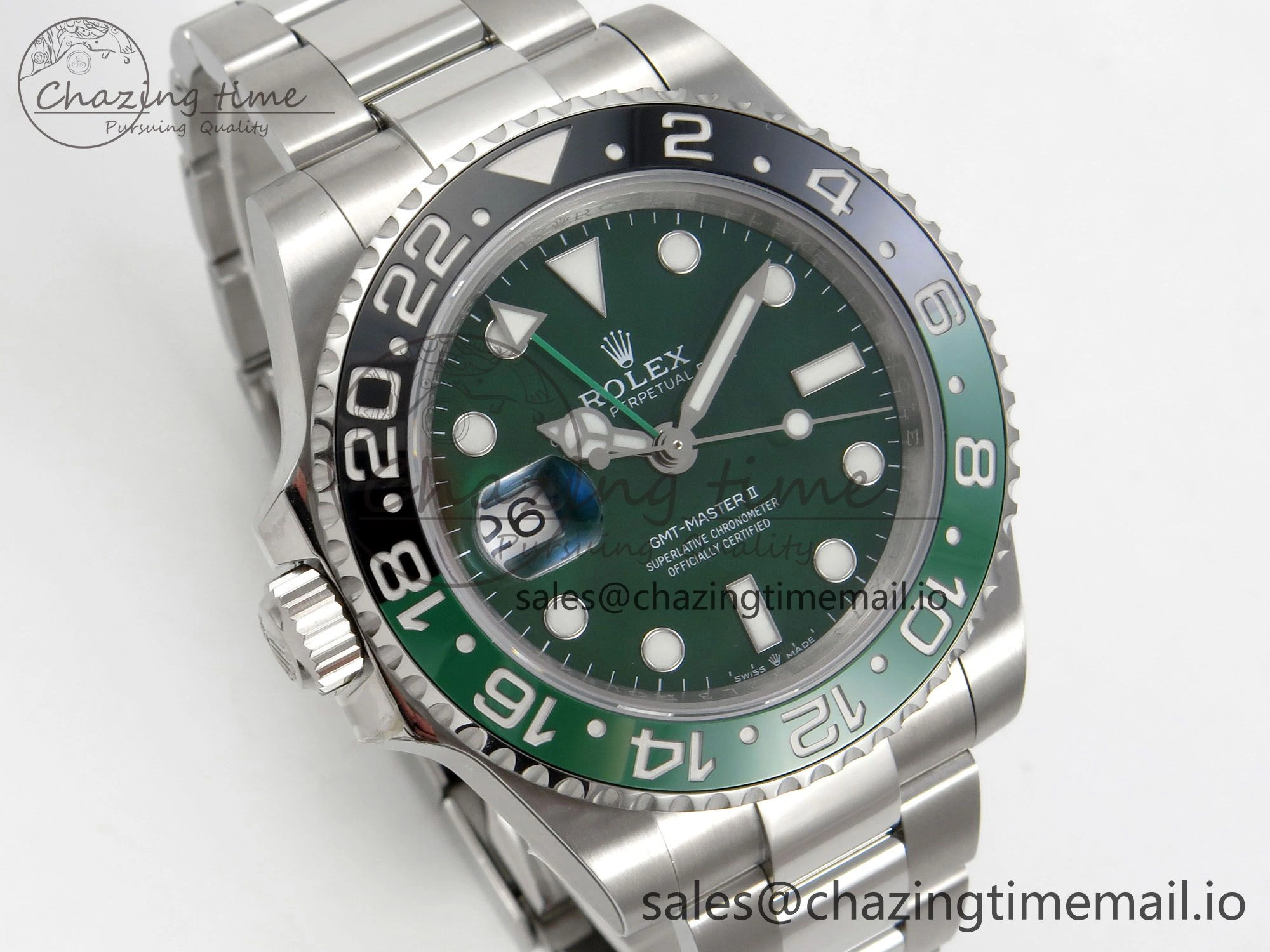 GMT-Master II 126729 VTNR Green Black Ceramic 904L 3EF 1:1 Best Edition on Oyster Strap SH3285 CHS Breathable 55