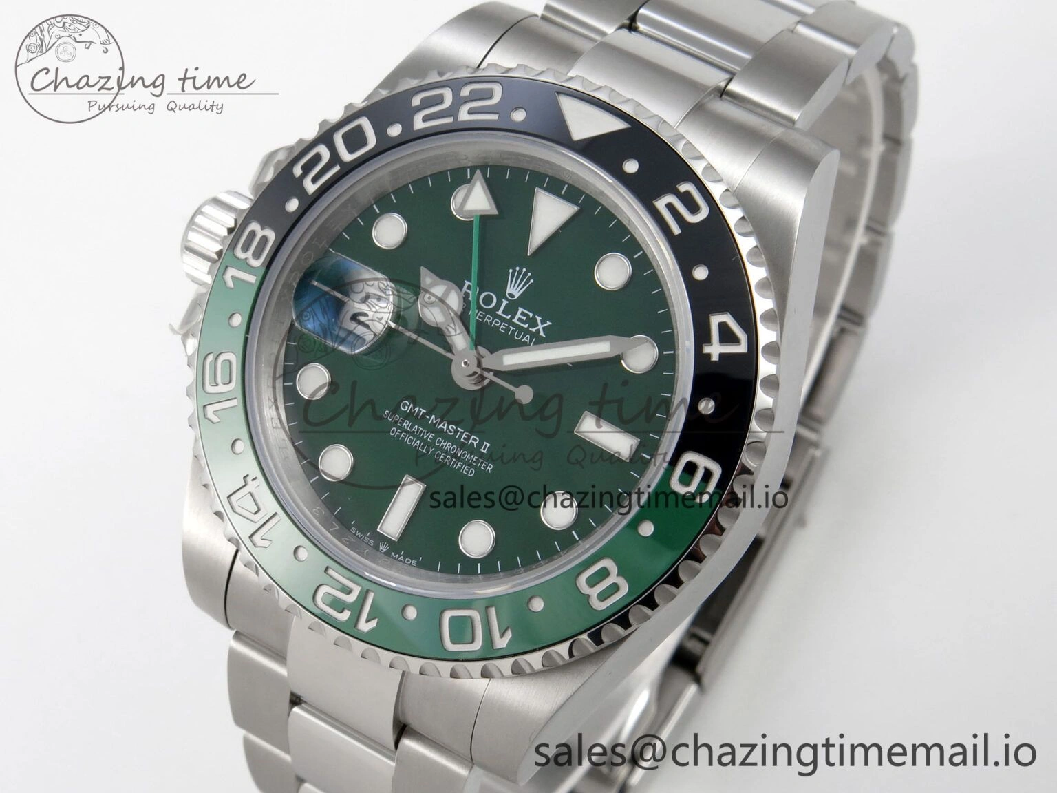 GMT-Master II 126729 VTNR Green Black Ceramic 904L 3EF 1:1 Best Edition on Oyster Strap SH3285 CHS Breathable 55