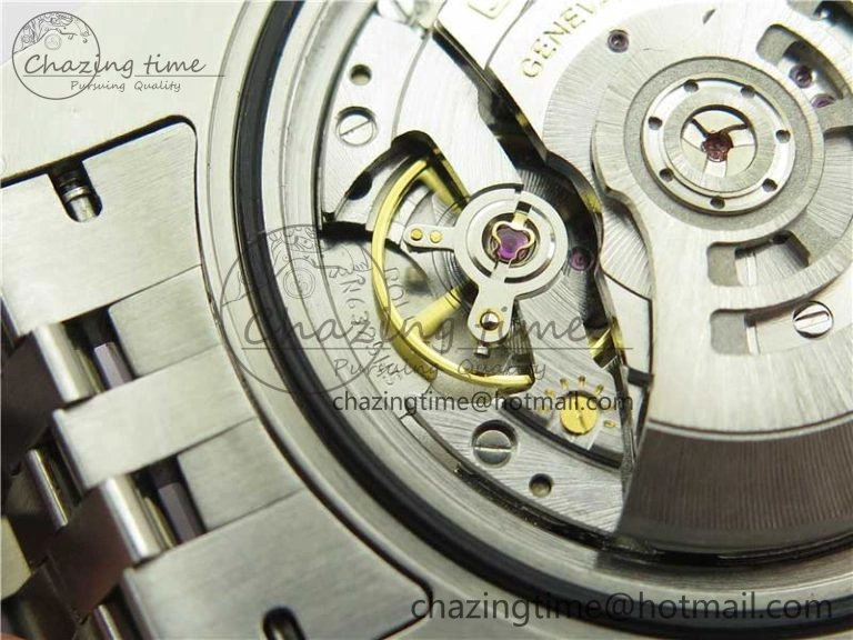 Compact GMT-Master II Red Blue Diamonds Bezel 904L Steel GMF Best Edition Black Dial On Jubilee Bracelet SA3285 CHS V 2578
