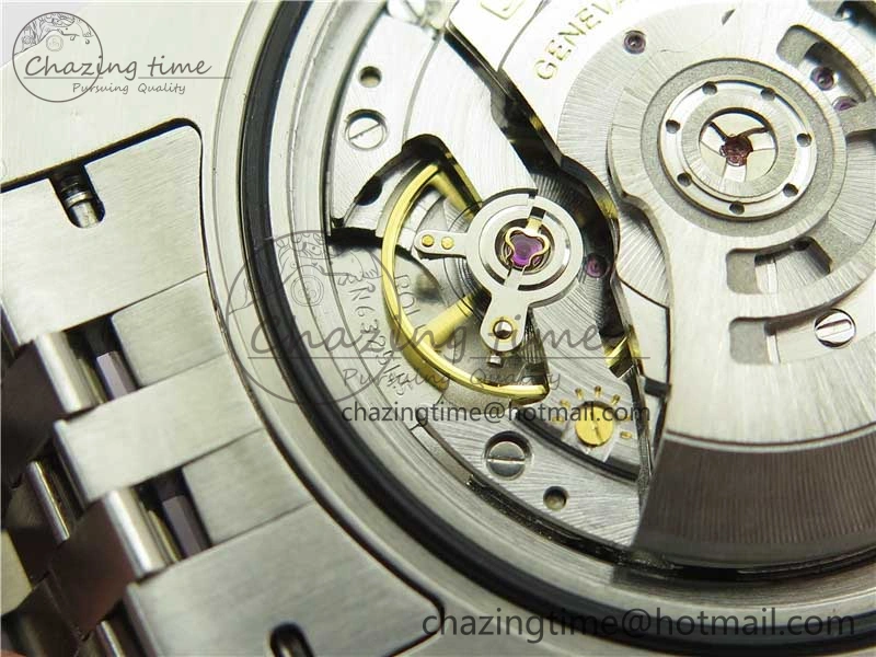 Compact GMT-Master II Red Blue Diamonds Bezel 904L Steel GMF Best Edition Black Dial On Jubilee Bracelet SA3285 CHS V 2578