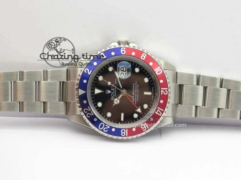 GMT-Master SS Bp-Maker Blue Red Bezel Black Dial On SS Bracelet A TimelessDesign 3762