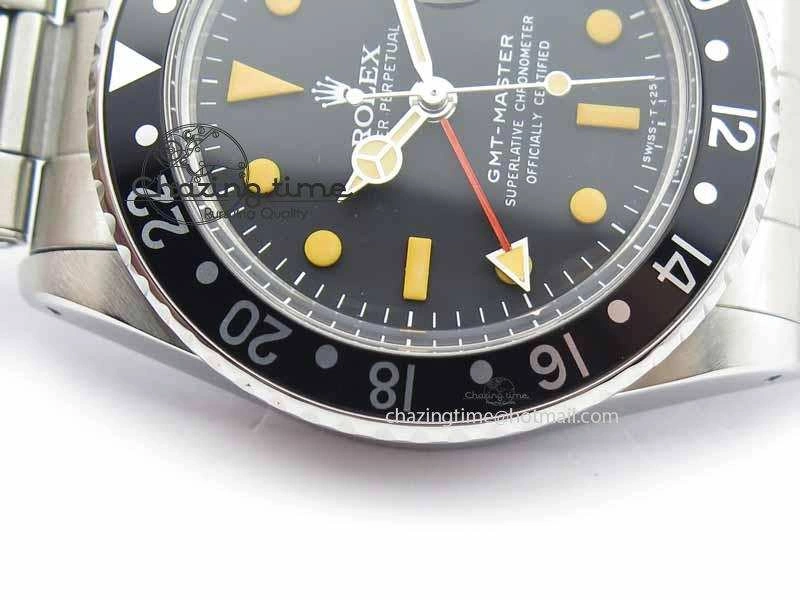 Comfortable GMT-Master Vintage 1675 SS BP Best Edition Black Bezel Patina Markers A 3748