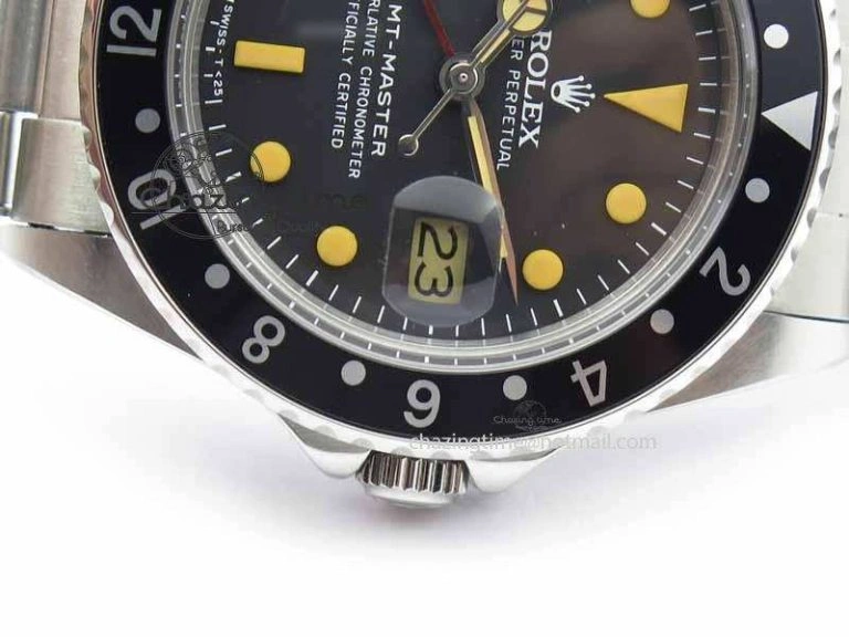 Comfortable GMT-Master Vintage 1675 SS BP Best Edition Black Bezel Patina Markers A 3748