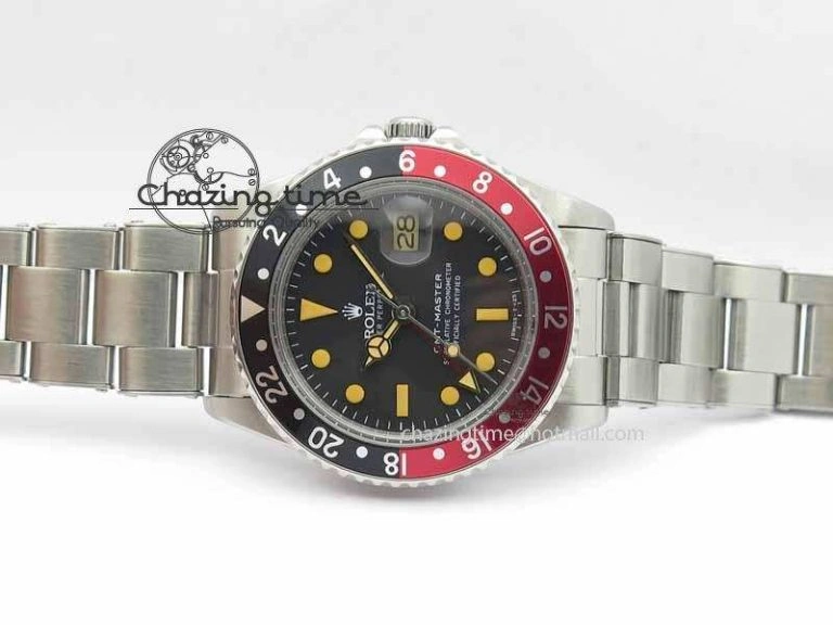 GMT-Master Vintage 1675 SS BP Best Edition Black Red Bezel Patina Markers A Fashionable 3751
