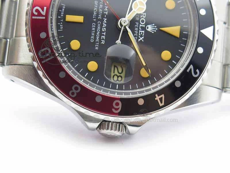 GMT-Master Vintage 1675 SS BP Best Edition Black Red Bezel Patina Markers A Fashionable 3751