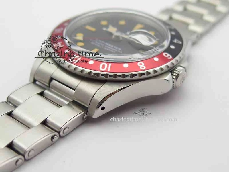 GMT-Master Vintage 1675 SS BP Best Edition Black Red Bezel Patina Markers A Fashionable 3751