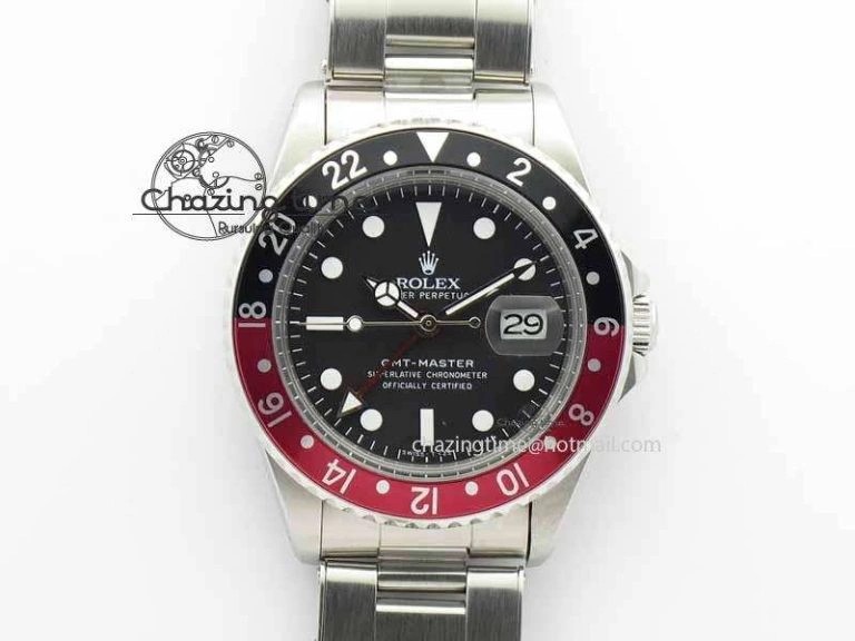 Bold GMT-Master Vintage 1675 SS BP Best Edition Black Red Bezel White Markers A 3749