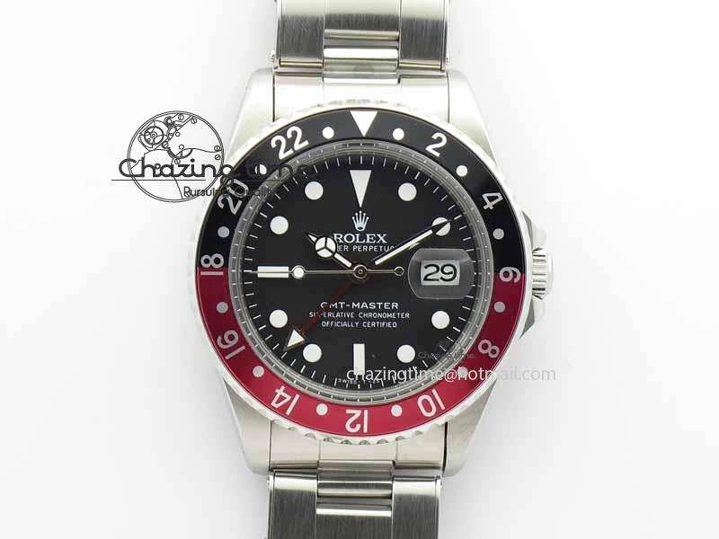 Bold GMT-Master Vintage 1675 SS BP Best Edition Black Red Bezel White Markers A 3749