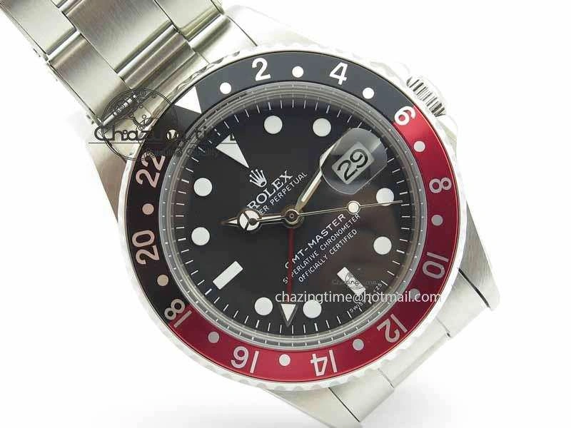 Bold GMT-Master Vintage 1675 SS BP Best Edition Black Red Bezel White Markers A 3749