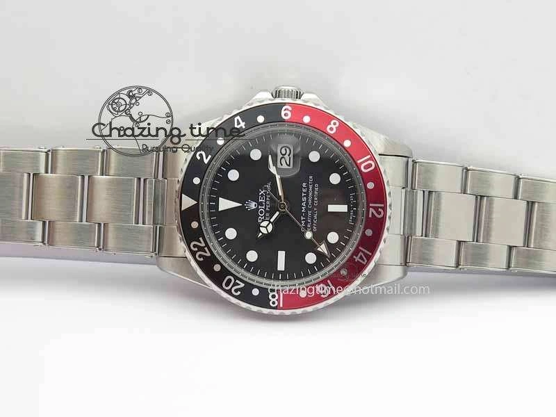 Bold GMT-Master Vintage 1675 SS BP Best Edition Black Red Bezel White Markers A 3749