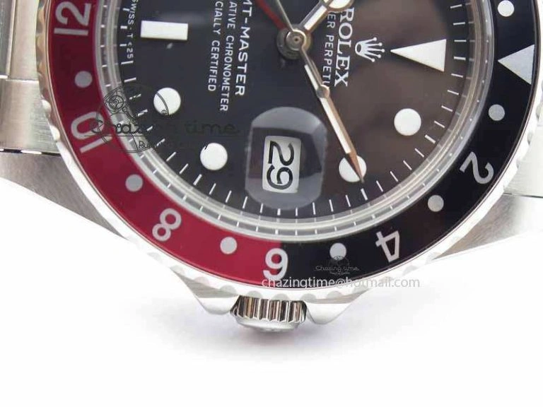 Bold GMT-Master Vintage 1675 SS BP Best Edition Black Red Bezel White Markers A 3749