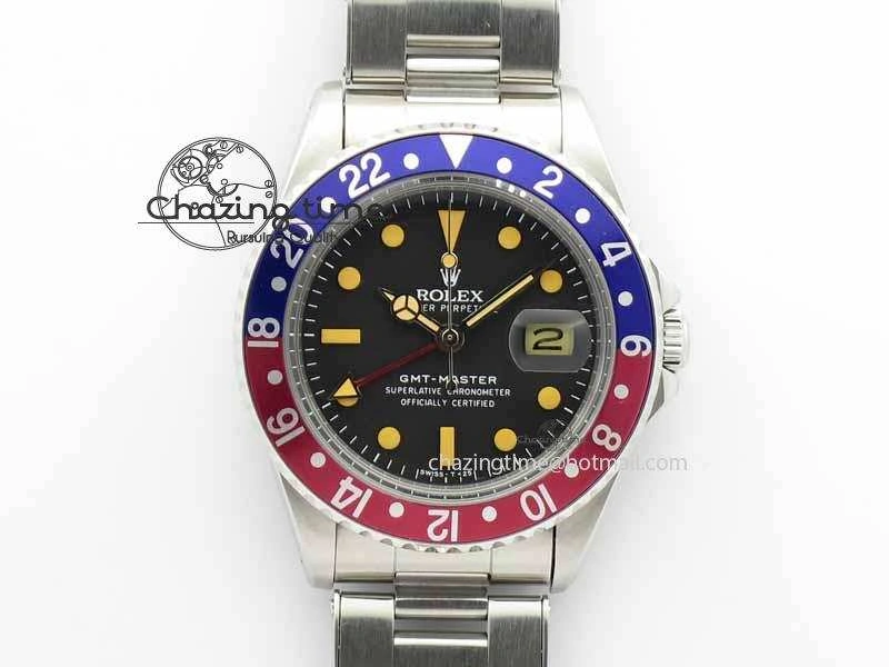 GMT-Master Vintage 1675 SS BP Best Edition Blue Red Bezel A Sleek 3752