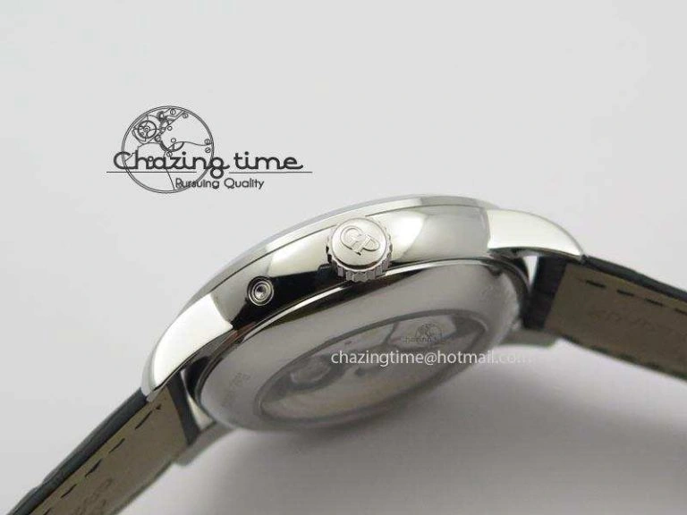 AllSeason GP Moonphase SS Silver Dial On Black Leather Strap On Cal.GP033MO 6611