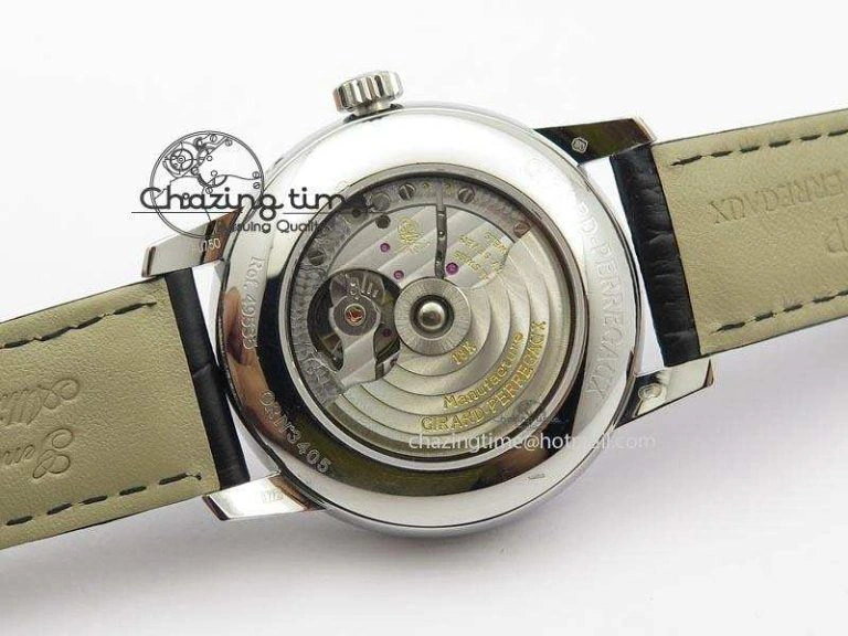 AllSeason GP Moonphase SS Silver Dial On Black Leather Strap On Cal.GP033MO 6611