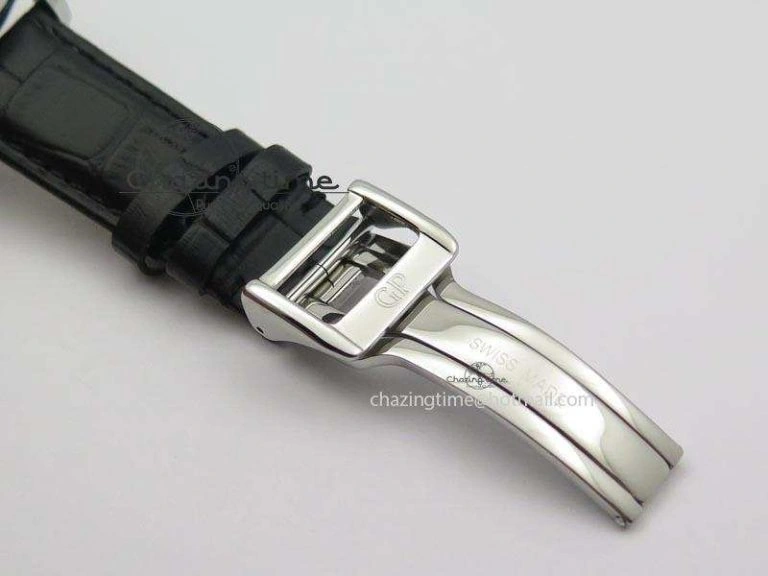 AllSeason GP Moonphase SS Silver Dial On Black Leather Strap On Cal.GP033MO 6611