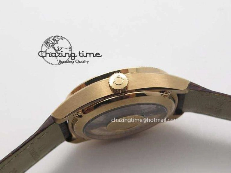 Globemaster Master Chronometer RG V6F Best Edition White Dial On Brown Leather Strap A GoodFit 8271