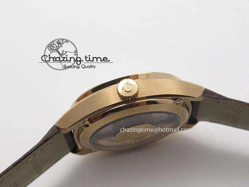 Globemaster Master Chronometer RG V6F Best Edition White Dial On Brown Leather Strap A GoodFit 8271