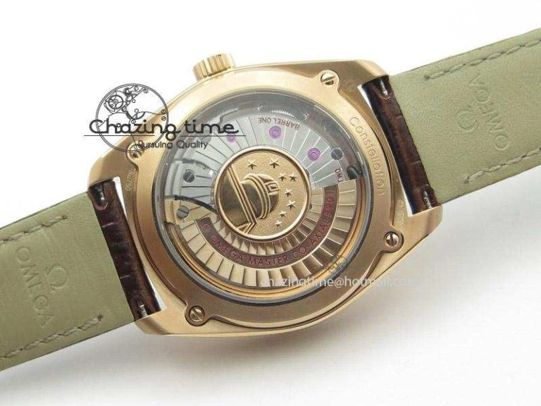 Globemaster Master Chronometer RG V6F Best Edition White Dial On Brown Leather Strap A GoodFit 8271