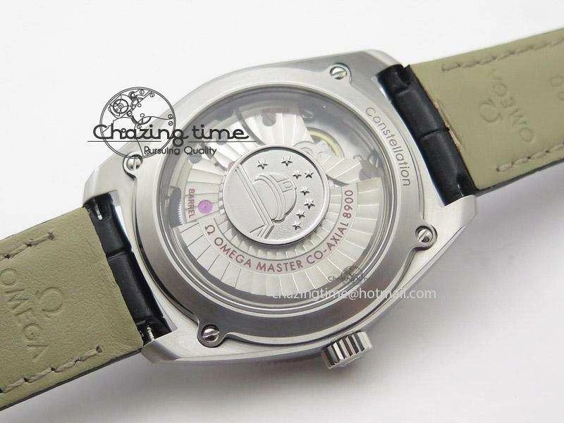 Globemaster Master Chronometer SS V6F Best Edition White Dial On Black Leather Strap A FastDry 8269