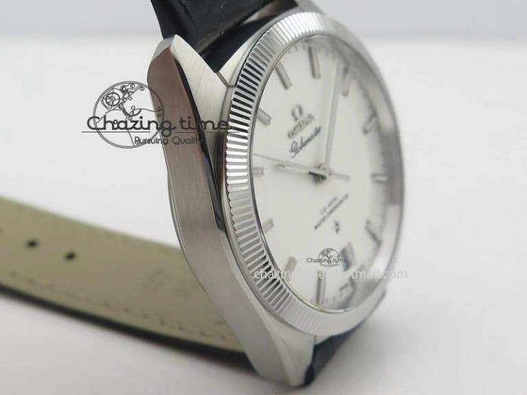 Globemaster Master Chronometer SS V6F Best Edition White Dial On Black Leather Strap A FastDry 8269