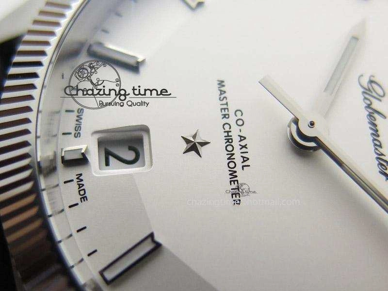 Globemaster Master Chronometer SS V6F Best Edition White Dial On Black Leather Strap A FastDry 8269