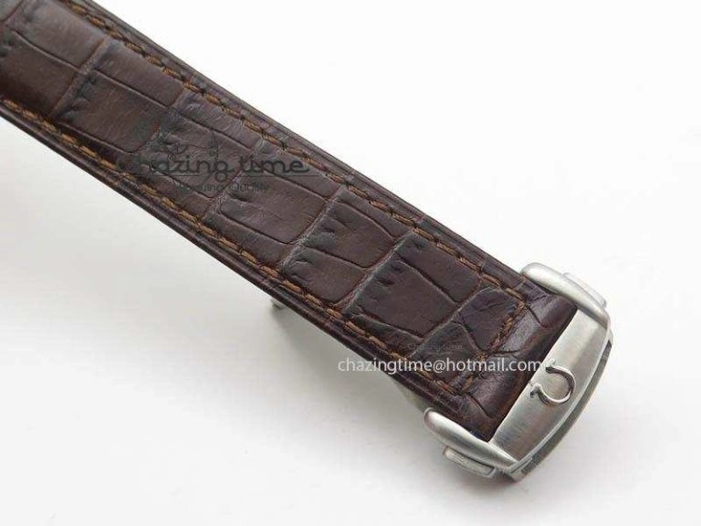 Cozy Globemaster Master Chronometer SS RG V6F Best Edition Black Dial On Brown Leather Strap A 8270