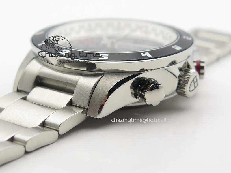 Upgraded GranTour Chronograph SS Black Dial On SS Bracelet A 9789